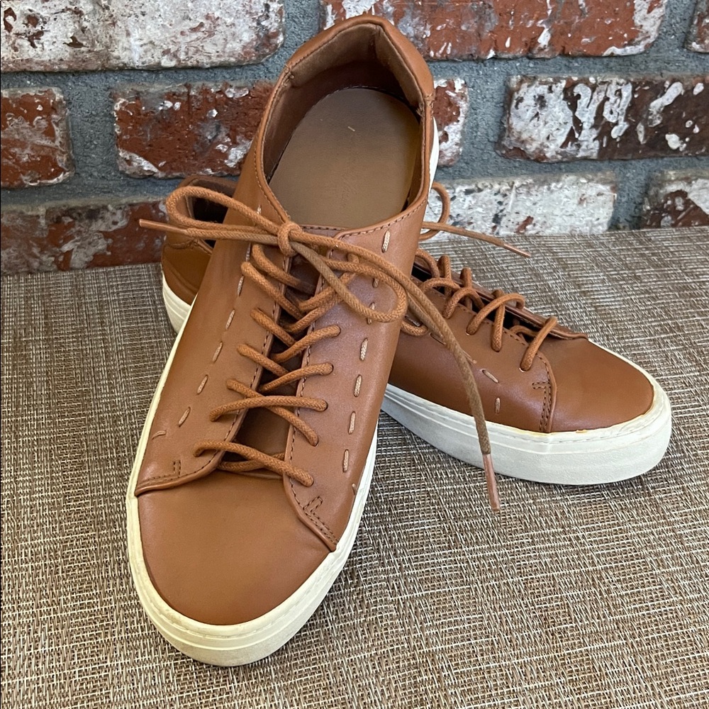 Women’s Brown Leather Sneakers Mint Condition